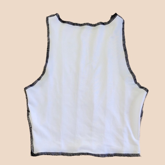 Top Ribbed Stitching Top for Women - Picture 2 of 2